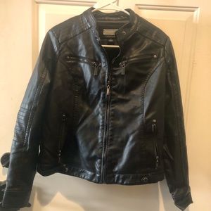 JouJou faux leather motorcycle jacket